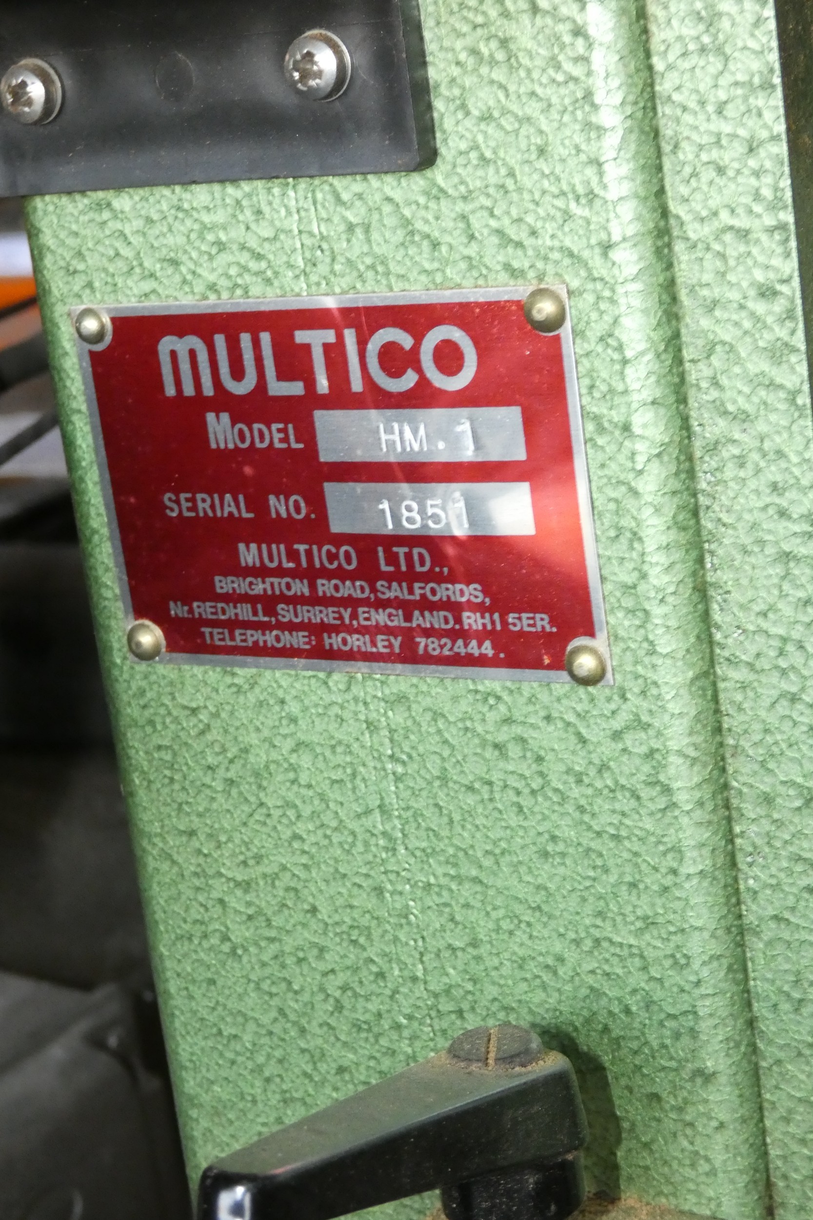 1 x Multico HM.1 chisel mortiser 240v mounted on a wheeled stand