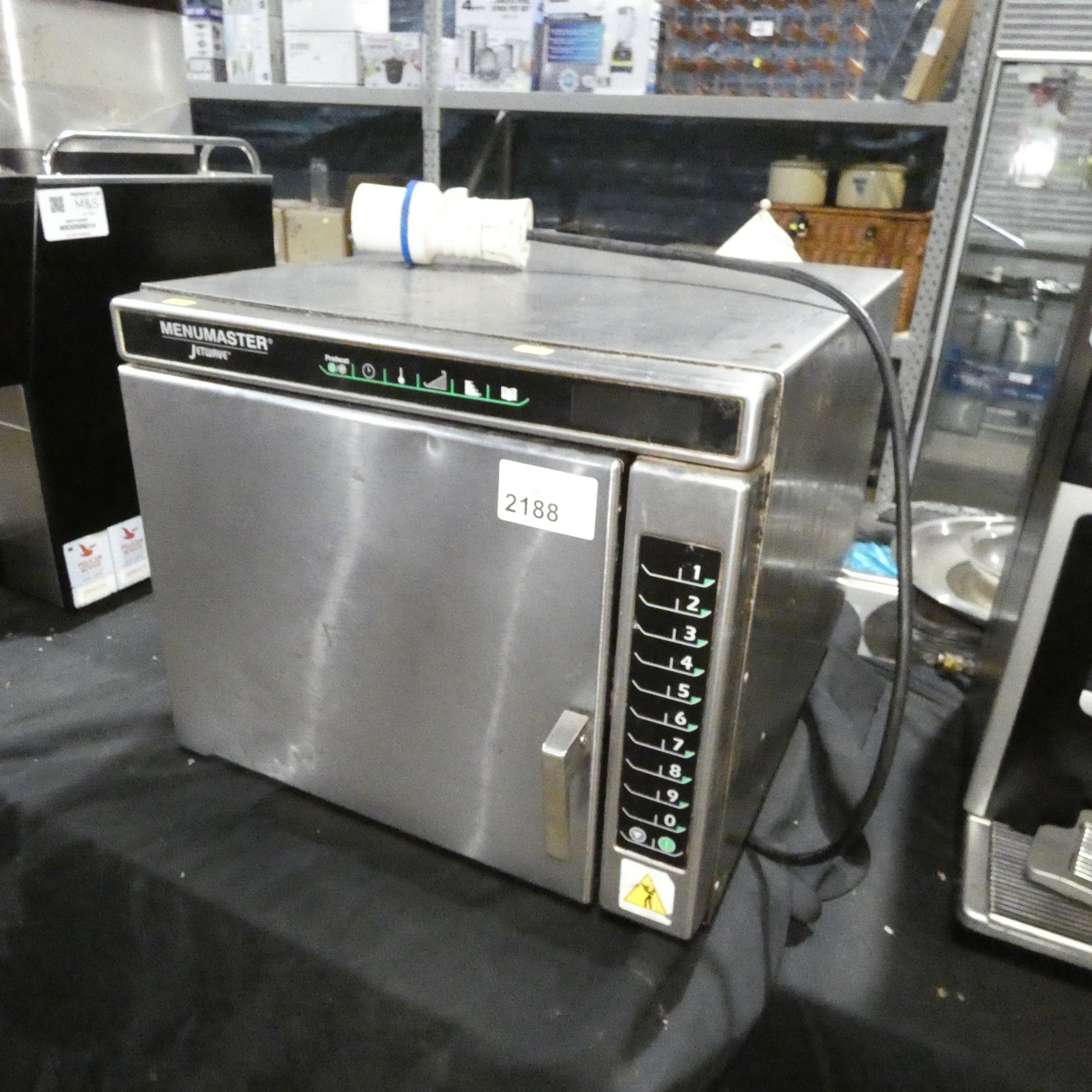 A commercial stainless steel counter top combi microwave by menumaster ...