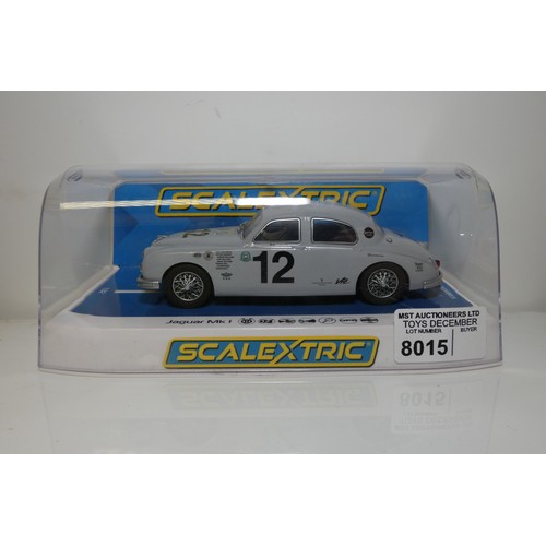 8015 - 1 x Scalextric Mk1 Jaguar Goodwood 2021 C4419 slot car