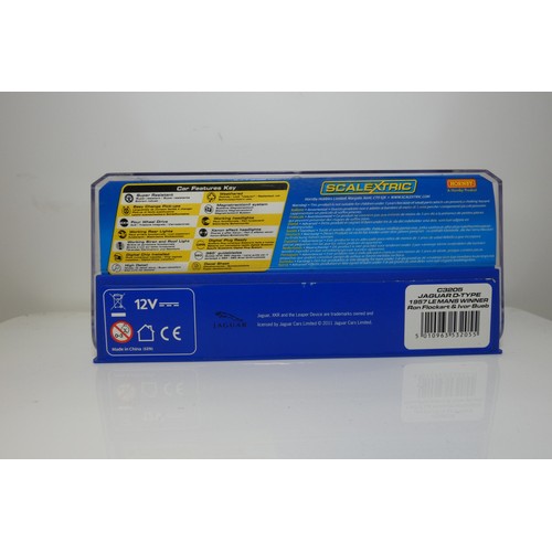 8021 - 1 x Scalextric Jaguar D-Type 1957 C3205 slot car - Please note this car is missing a headlight