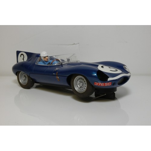8021 - 1 x Scalextric Jaguar D-Type 1957 C3205 slot car - Please note this car is missing a headlight