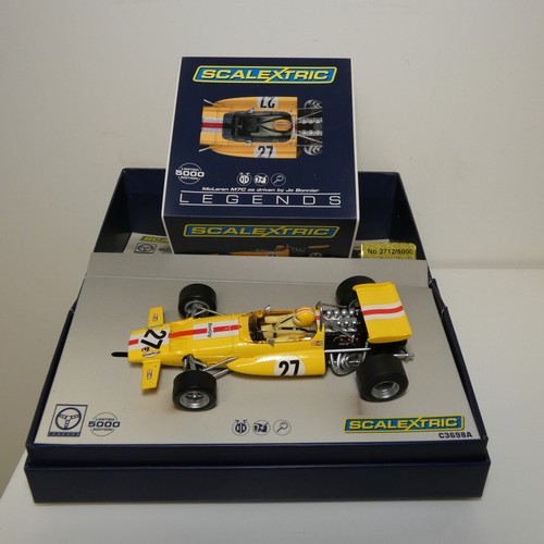 8028 - 2 x Scalextric slot cars - 1 x McLaren M7C Limited to 5000 edition C3698a and 1 x Lotus Cosworth 196... 