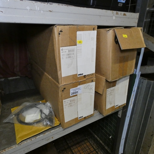 4x boxes containing a quantity of HP laptop Dock locks