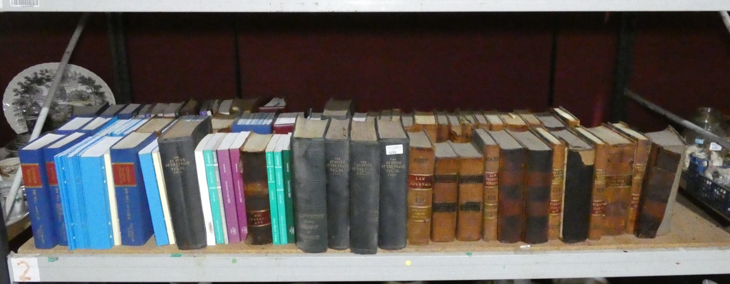 A quantity of miscellaneous leather-bound and hard bound vintage law ...