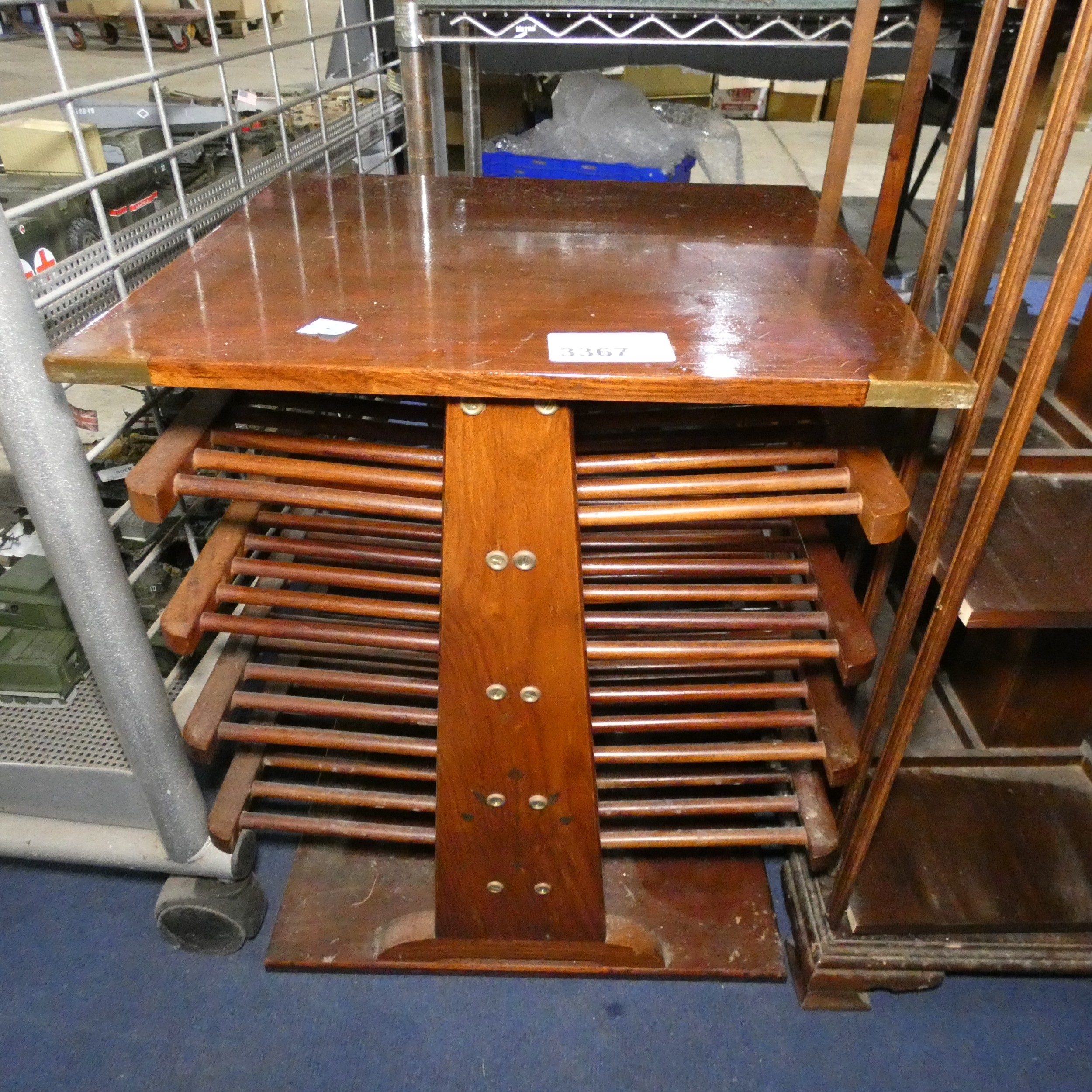 A reproduction mahogany rectangular topped coffee table with railed ...