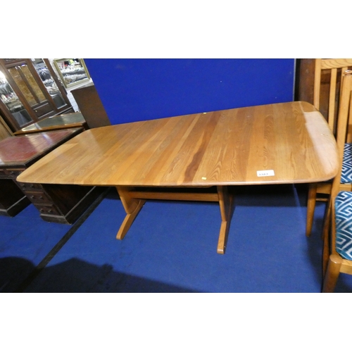 3383 - A mid 20th century Ercol blonde wood rectangular top extending dining table, approximately 205 cm lo... 