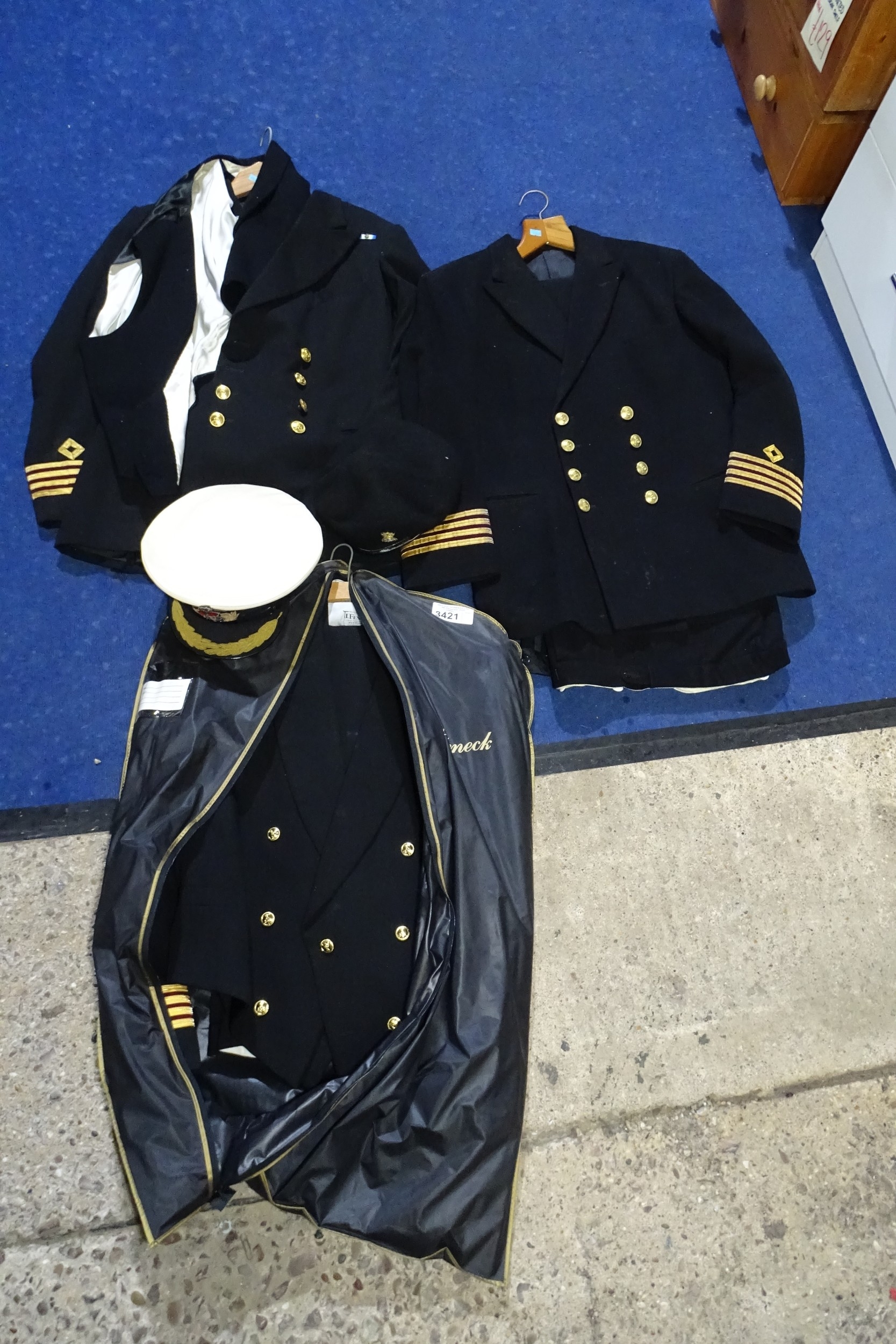 3 vintage naval uniforms