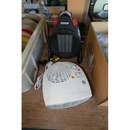 6098 - 1 x Erbauer heater and 1 other electric heater - both 240v
