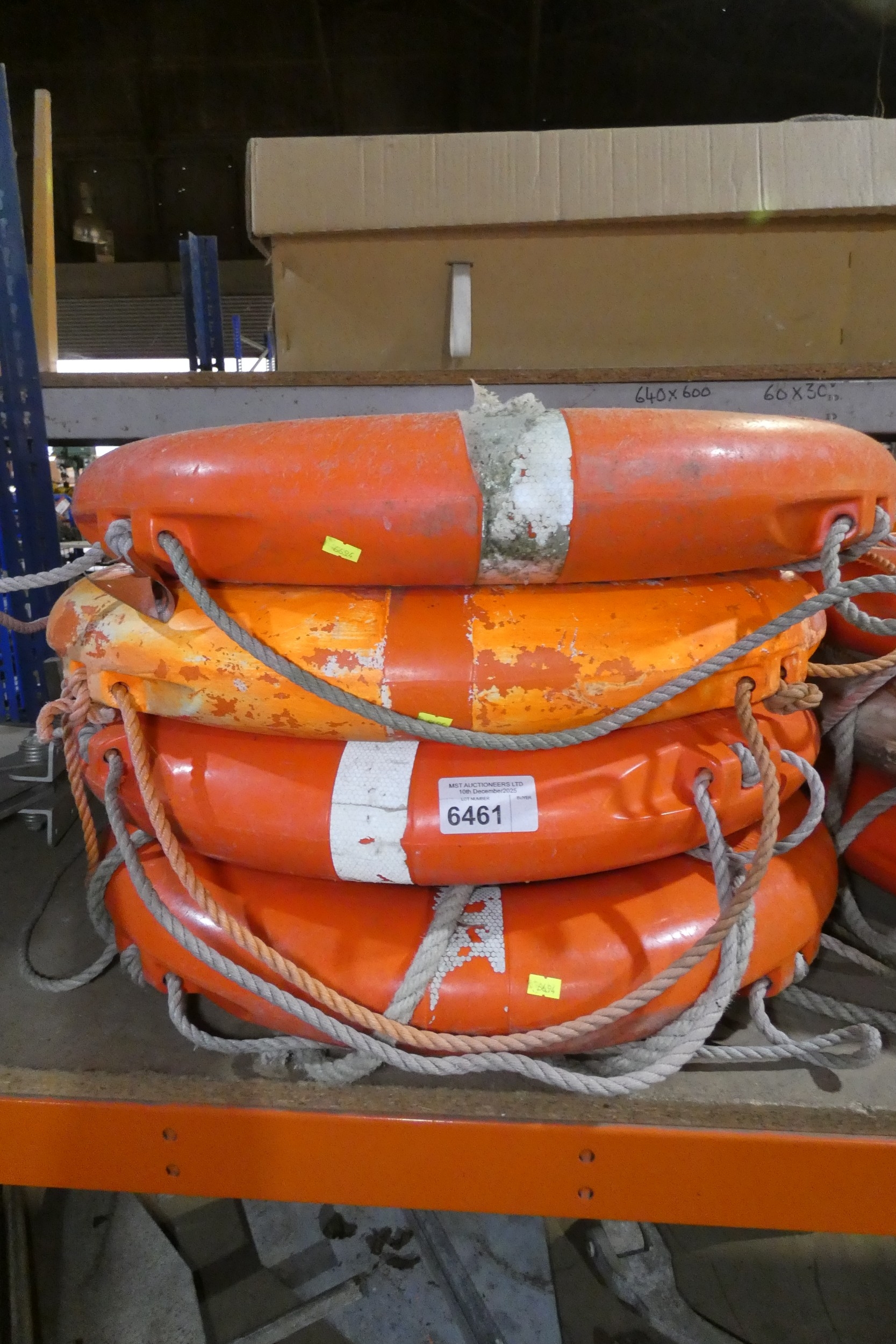 4 x orange life rings