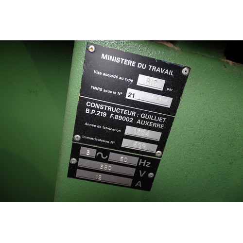 6061 - 1 x Guilliet circular saw bench machine no. 699, YOM 1984, 3ph