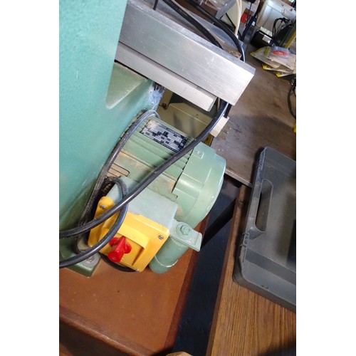 6114 - 1 x Inca bandsaw 240v fitted to a wheeled wooden cabinet
Working When Tested