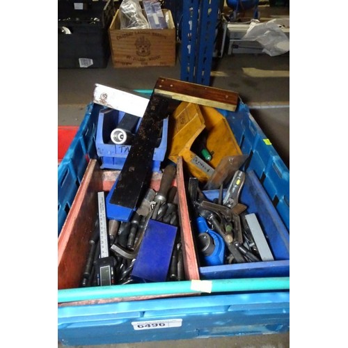 A quantity of various engineering hand tools including drill bits, an ...