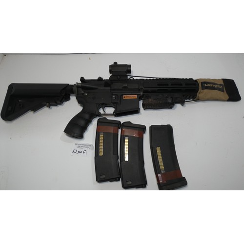 Tippmann Recon M-4 style airsoft replica rifle with 3 x magazines