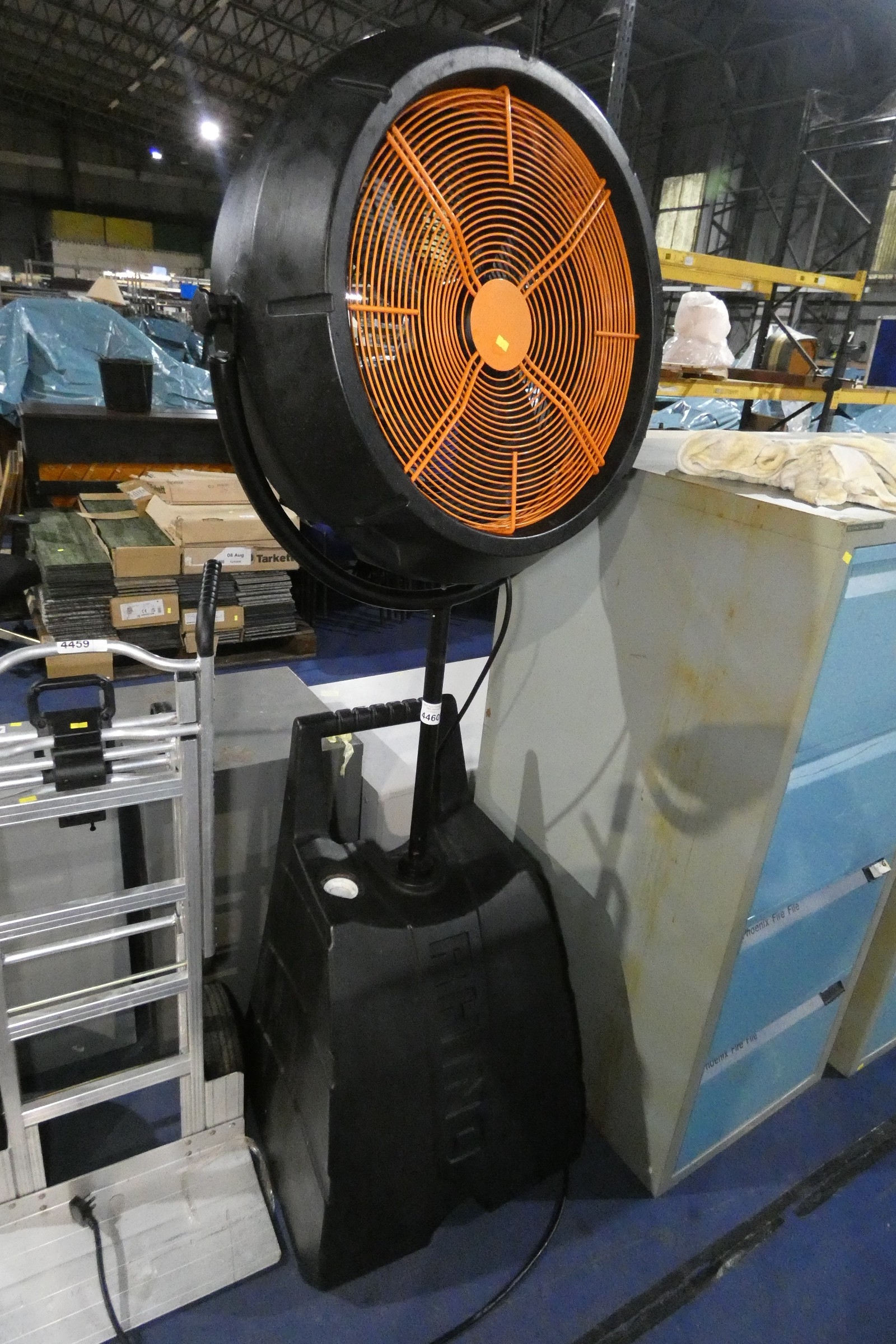 1 x Industrial fan by Rhino on a wheeled base that can be filled with ...