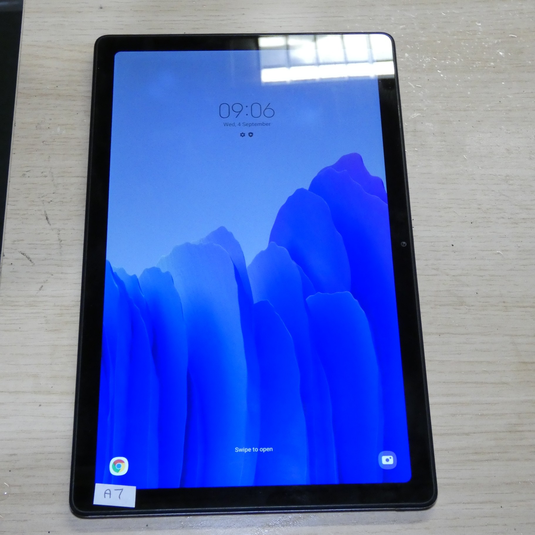A Samsung galaxy tab A7 with 3gb ram, 32gb storage running Android 12 ...