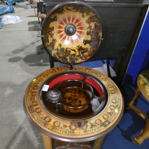 7442 - A mid 20th century vintage bar globe drinks/cocktail cabinet, approximately 74 cm diameter