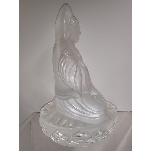 7189A - A Lalique France 594 Kuan Yin figure, approximately 29cms tall, engraved on Base 