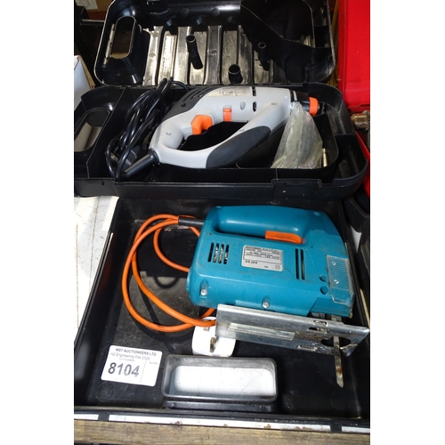 8104 - 2 x Various tools to include 1 x Black and Decker drill and 1 x Black and Decker Jig Saw - Both 240v... 