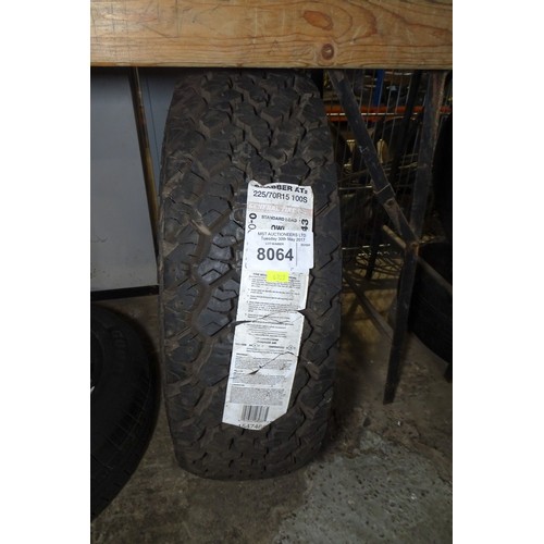 8064 - 1 x unused GeneralTire Grabber AT2 tyre size 225/70 R15 100S