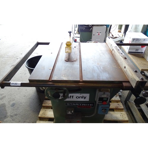 8132 - 1 x Startrite Tilt-Arbor circular saw bench, 3ph - Ex School / college