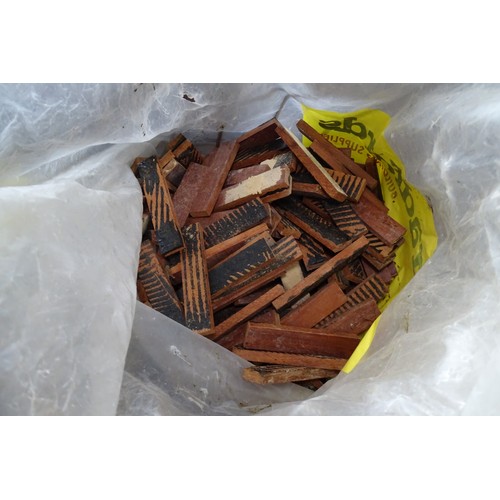 8137 - A quantity of vintage parquet flooring. Contents of 1 metal stillage which is not included