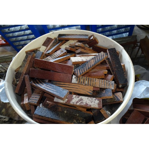 8137 - A quantity of vintage parquet flooring. Contents of 1 metal stillage which is not included