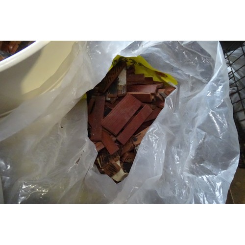 8137 - A quantity of vintage parquet flooring. Contents of 1 metal stillage which is not included