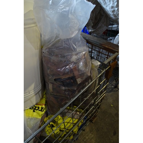 8137 - A quantity of vintage parquet flooring. Contents of 1 metal stillage which is not included