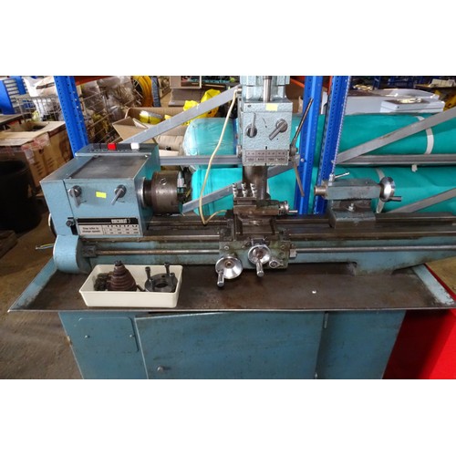 1 x Emcomat 7 lathe with a milling head and an Emco mill, an Elliot 3 ...