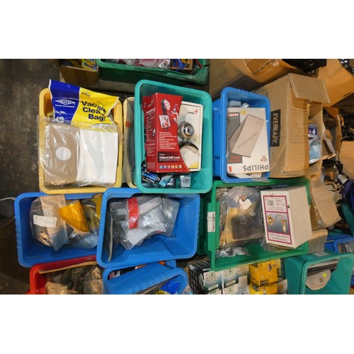 A quantity of various items to include light bulbs, vacuum bags and ...