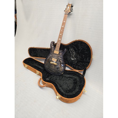 3 - 1 x PRS McCarty 594 Hollowbody II electric guitar in a burnt charcoal finish. SN: S97406 This guitar... 