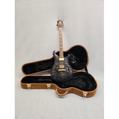 3 - 1 x PRS McCarty 594 Hollowbody II electric guitar in a burnt charcoal finish. SN: S97406 This guitar... 