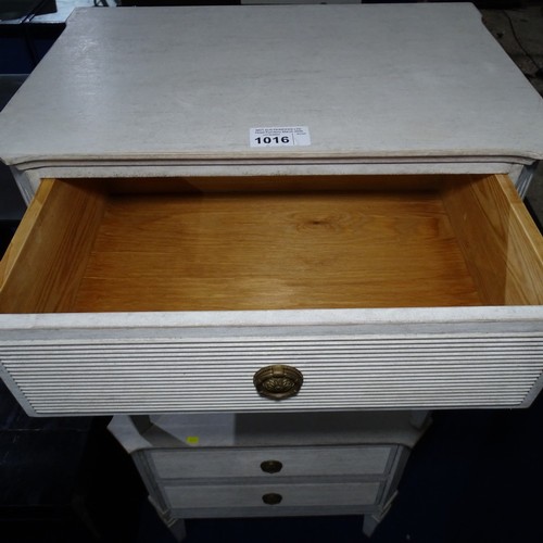 1016 - A pair of 2 drawer Maja Gustavian style bedside chests, each approx 65cm w x 46cm d x 75cm h