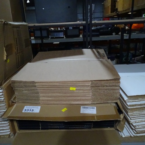 A quantity of various P&P flat pack packaging boxes