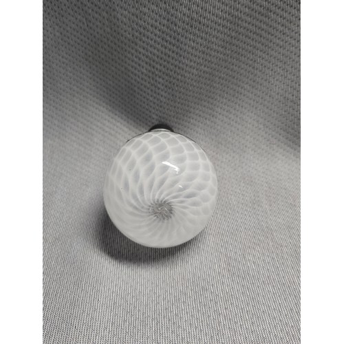 4215A - 1 x Vintage Murano perfume bottle with white opalescent glass and stopper