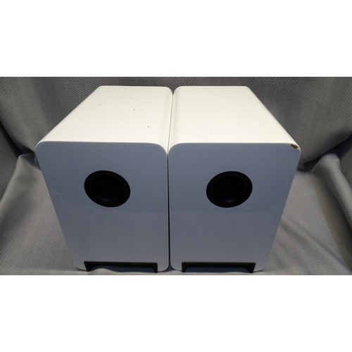 52 - A pair of white Q Acoustics 2020i Bookshelf Speakers