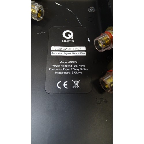 52 - A pair of white Q Acoustics 2020i Bookshelf Speakers
