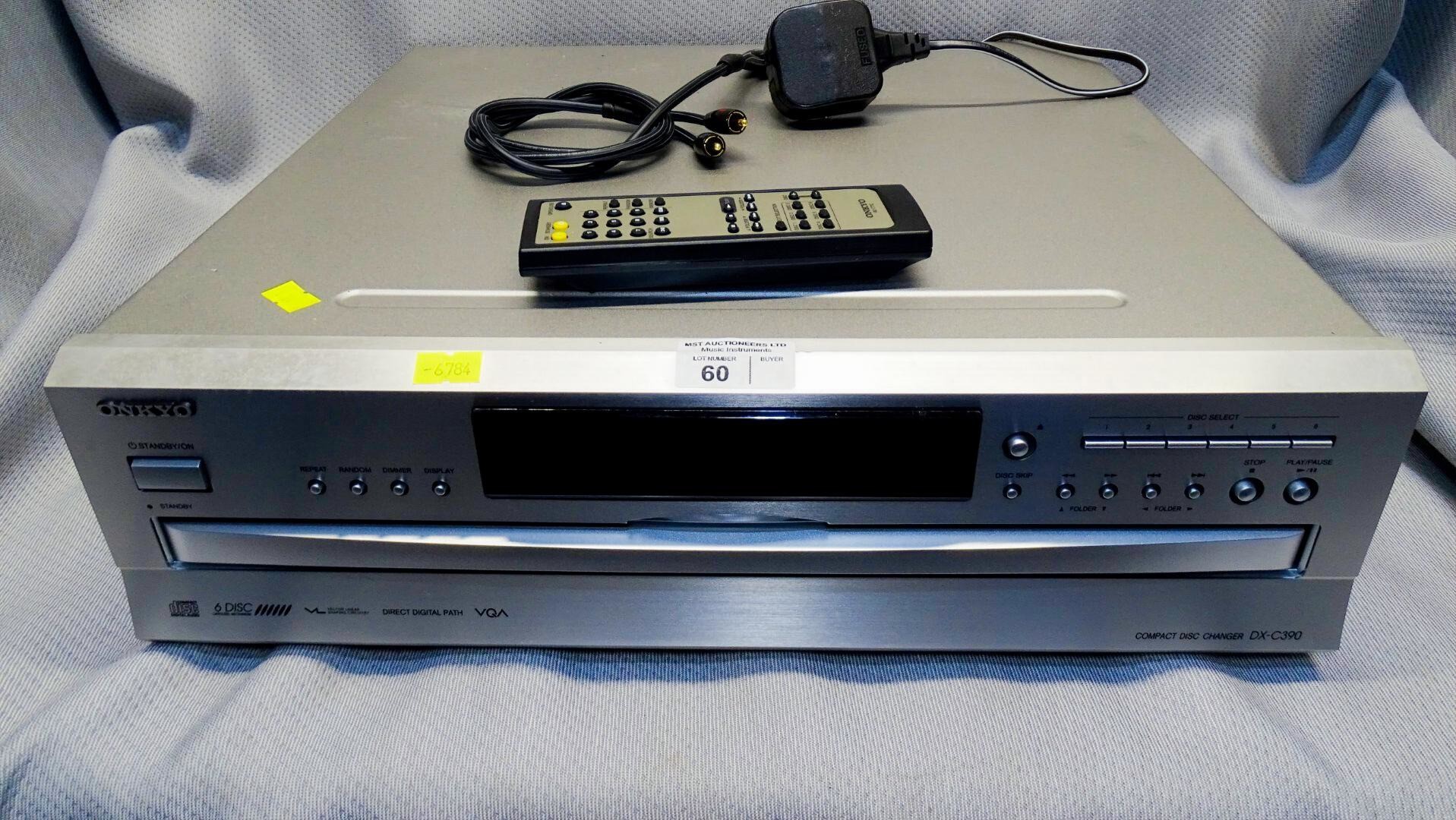 1 x Onkyo DX-C390 6 disk compact disc changer and controller.