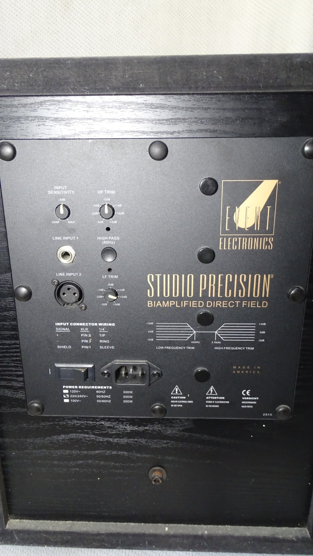 A Pair of Event Studio Precision ASP8 active studio monitor speakers