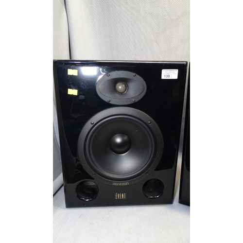A Pair of Event Studio Precision ASP8 active studio monitor speakers