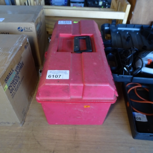 1 x Red tool box containing a quantity of various hand tools. Vat