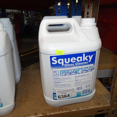 2 x 5L bottles of Squeaky glass cleaner- VAT