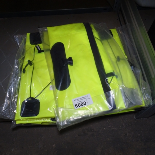 8080 - 5 x Lextek waterproof dry bag backpacks (Yellow)