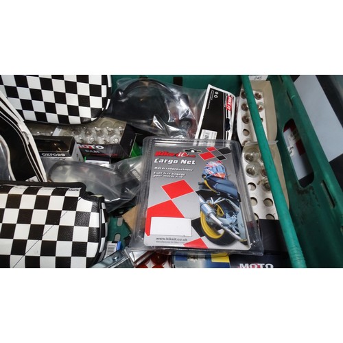 8069 - A quantity of various moped related items to include sissy bar pads, bulbs and indicators etc - Cont... 