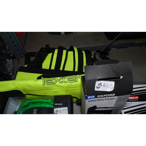 8071 - A quantity of various items to include Moto GP Hats, Goggles and a pair of hand guards etc - Content... 