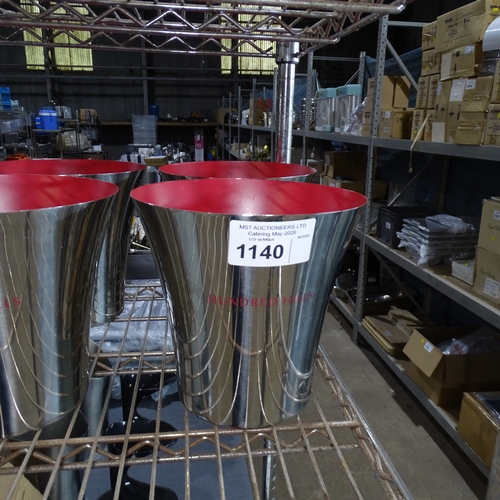 1140 - Withdrawn - 2 x stainless steel Hundred Hills champagne / wine / ice buckets