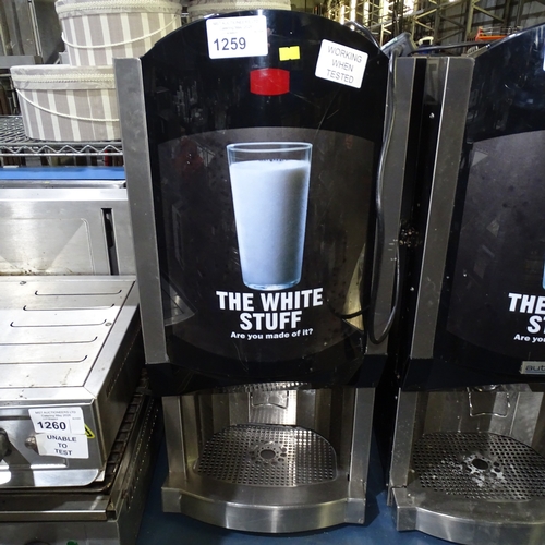 1259 - VAT. A commercial stainless steel milk fridge by Autonumis with dispenser attachment trade. Tested W... 