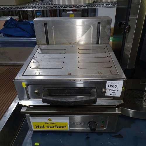1260 - VAT. A commercial stainless steel rise and fall grill by Burco 240v trade... 