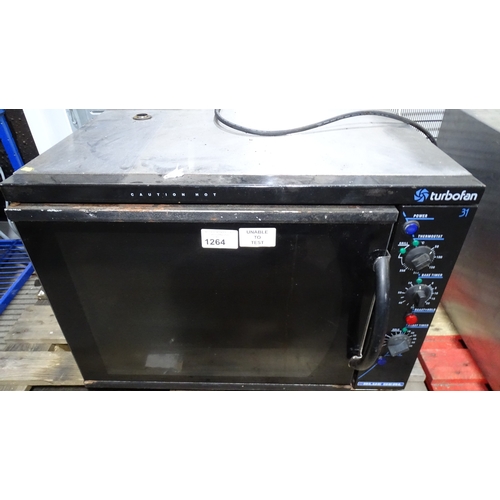 1264 - VAT. A commercial Turbofan oven by Blueseal 240v trade... 