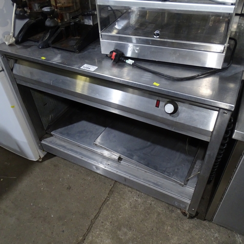 1294 - VAT. A commercial stainless steel mobile heated cabinet approx 113*65*90cm trade... 